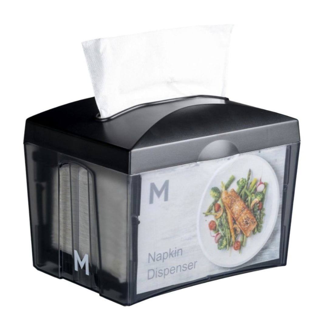 Black tabletop napkin dispenser 500 sheet capacity