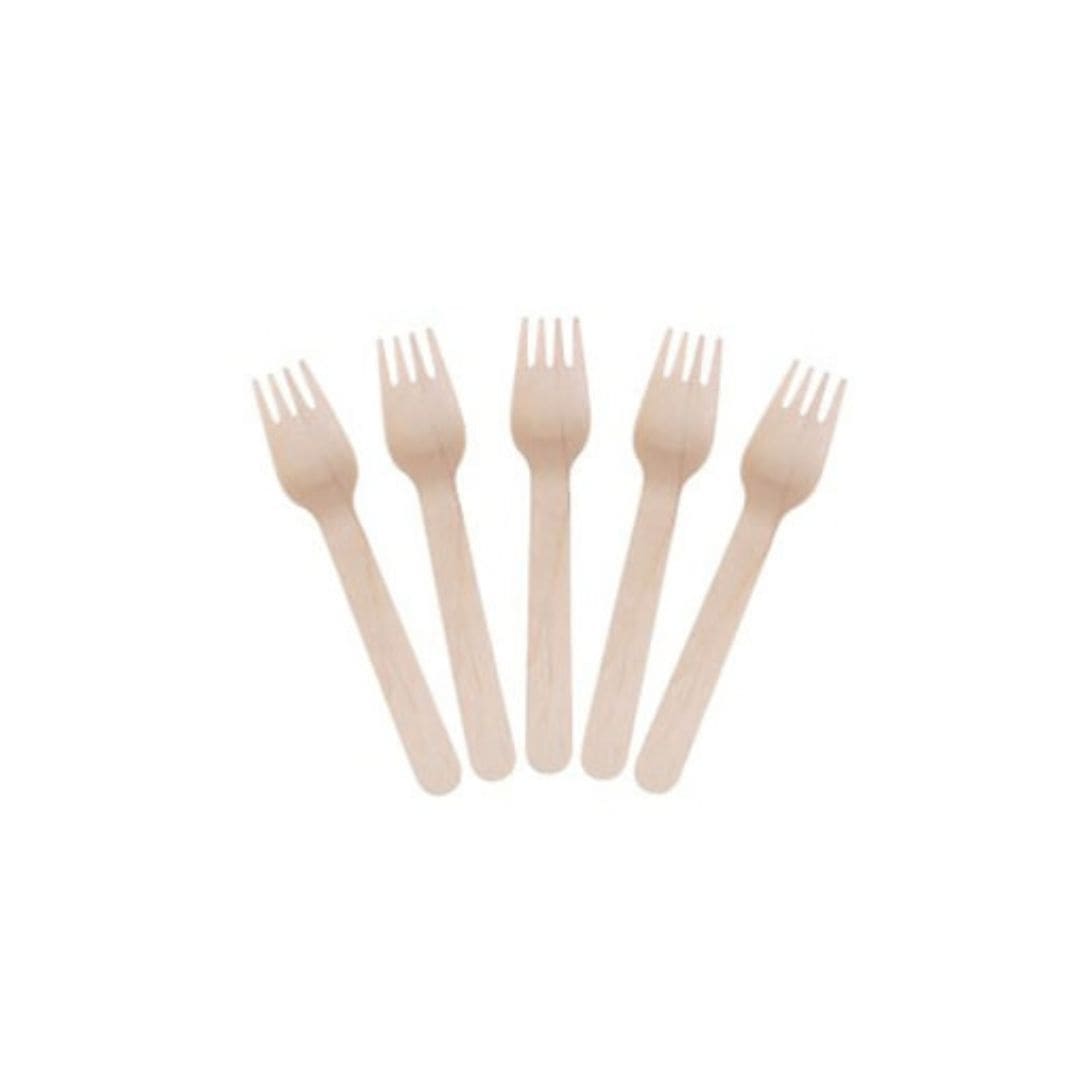 Wooden Fork - Natural, 160mm Long, FSC® 100% (1000 Units/Box) – Long Tooth Fork
