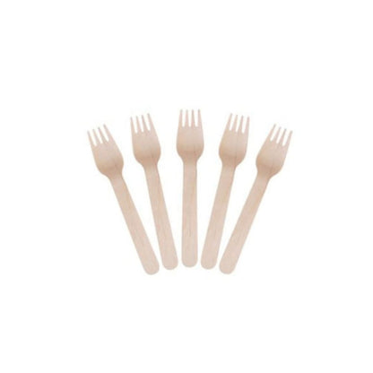 Wooden Fork - Natural, 160mm Long, FSC® 100% (1000 Units/Box) – Long Tooth Fork