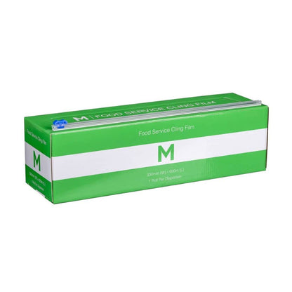 Premium clear cling film dispenser 330mm x 600m 9μm