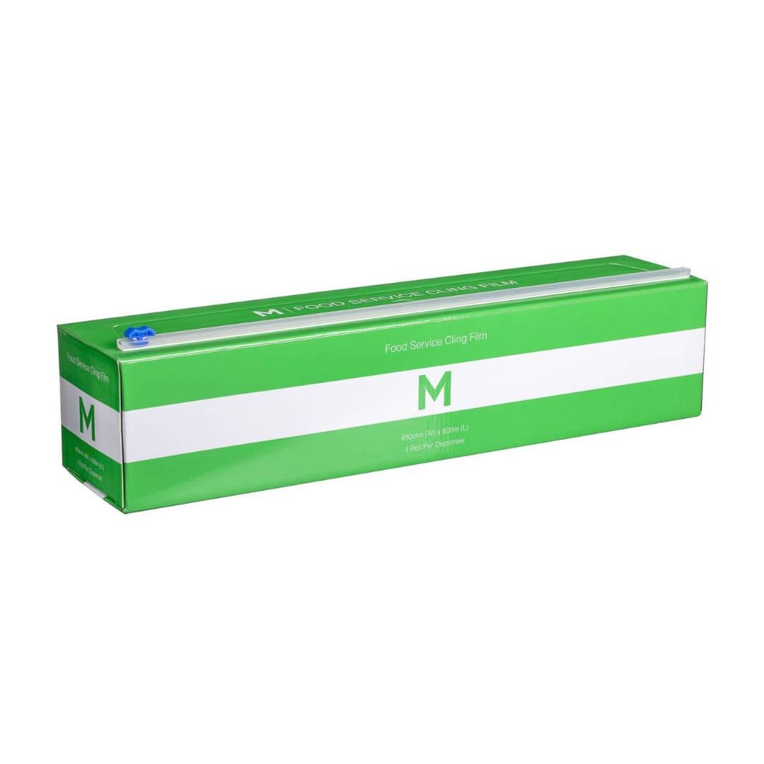 Premium clear cling film dispenser 450mm x 600m 9μm