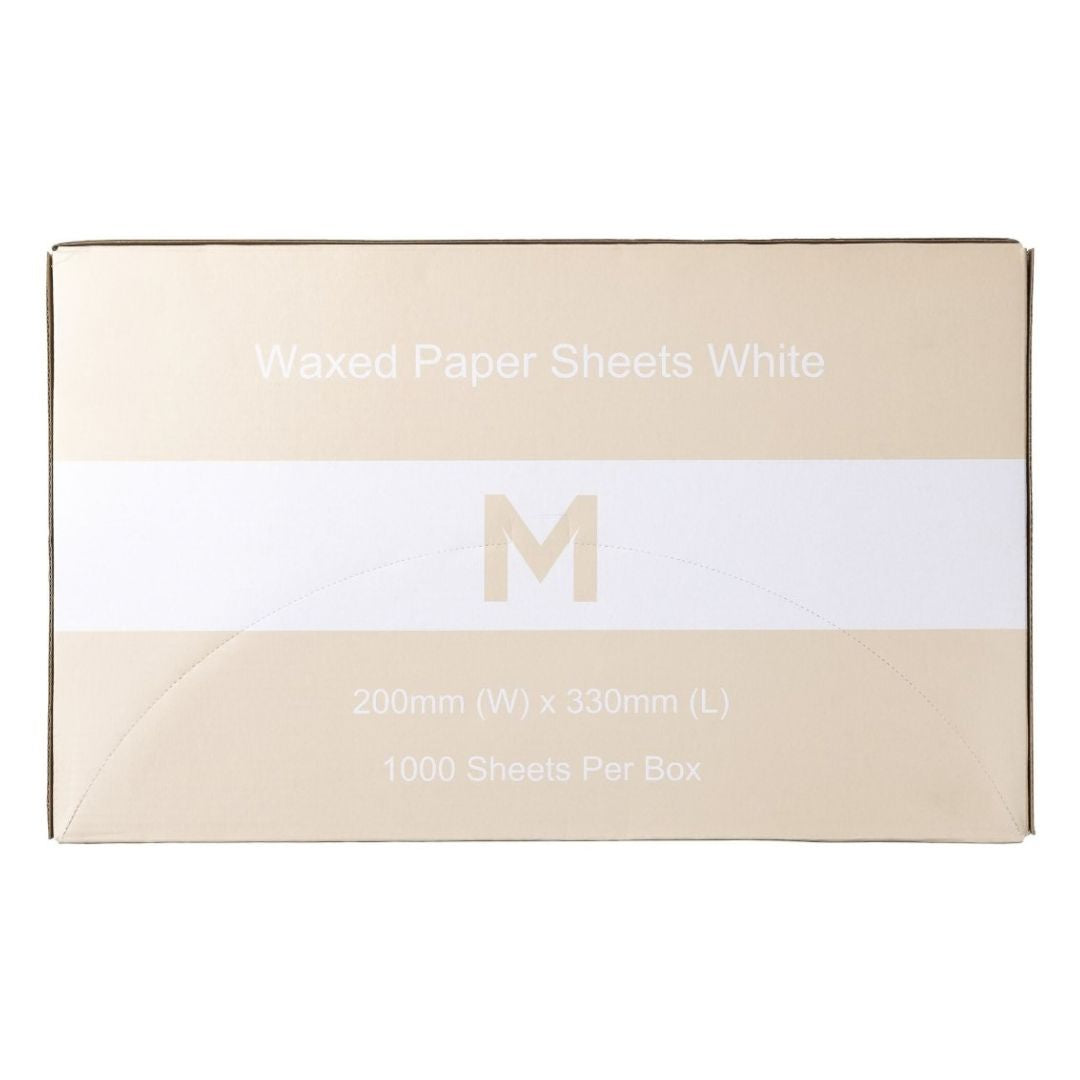 White waxed paper sheets 200x330mm 40gsm 1000 sheets per pack 4 packs per box