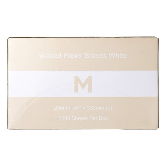 White waxed paper sheets 200x330mm 40gsm 1000 sheets per pack 4 packs per box
