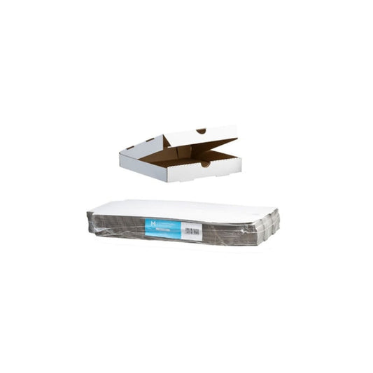 White cardboard pizza box 7 inch 178x178x40mm 50 boxes per pack