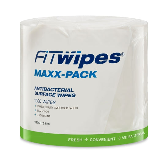 Maxx Pack - Biodegradable Antibacterial Wet Wipes 150 x 200mm 1200 Wipes Per Roll - Carton Of 4 Rolls
