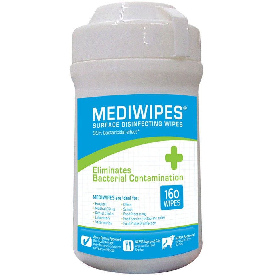 Mediwipes Surface Disinfecting Wipes Dispensing Tub - Tub of 160 Wipes