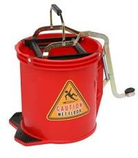 Metal Wringer Bucket - Red, 16L Capacity