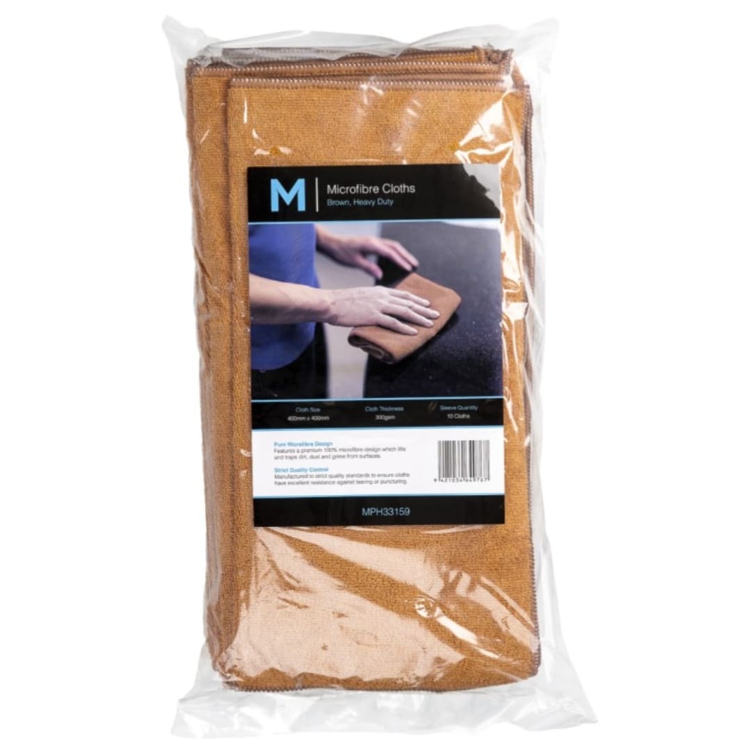 Microfibre Cloths - Brown 400mm x 400mm 300gsm