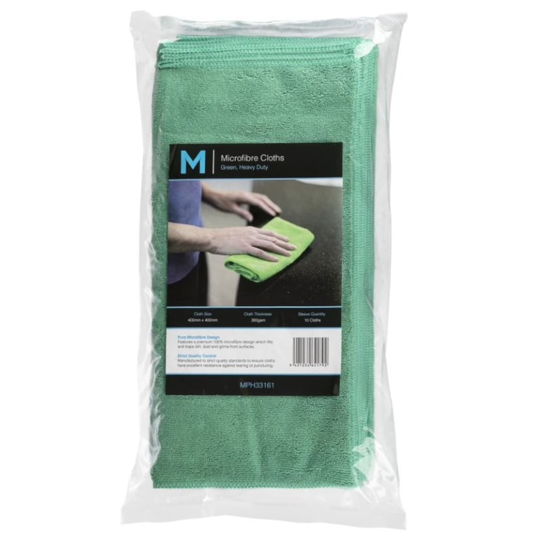 Microfibre Cloths - Green 400mm x 400mm 300gsm