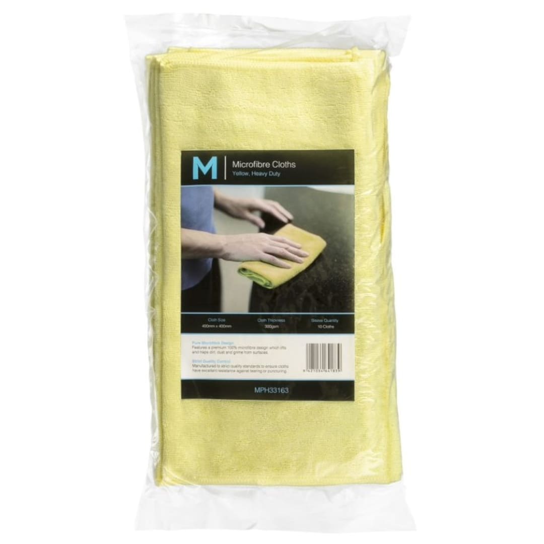 Microfibre Cloths - Yellow 400mm x 400mm 300gsm