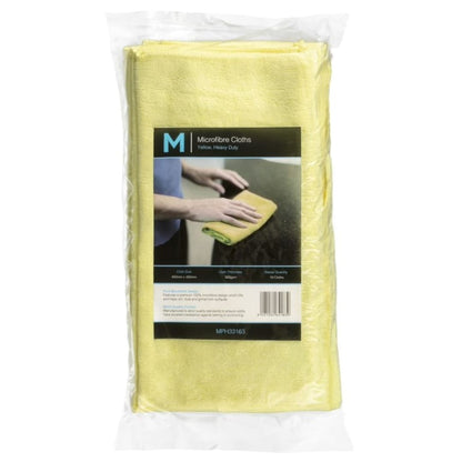 Microfibre Cloths - Yellow 400mm x 400mm 300gsm