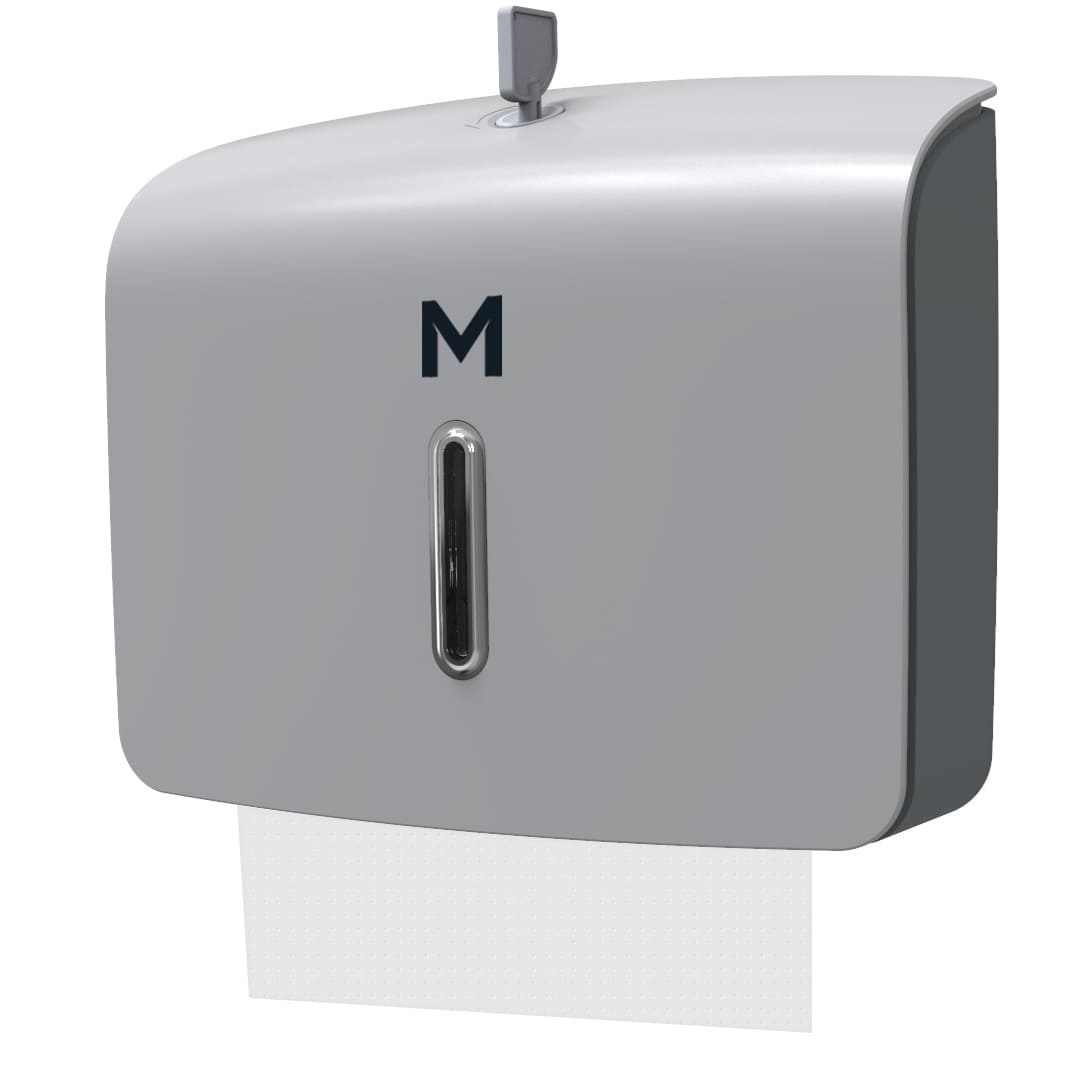 Mini Slimfold Towel Dispensers - Silver 300 Sheet Capacity