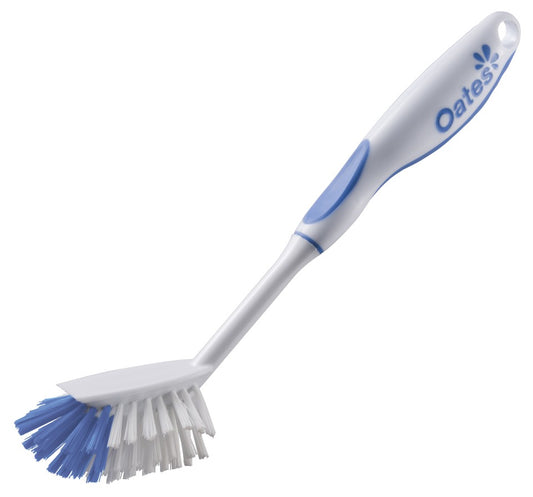 Oates Soft Grip Twin Radial Dishwashing Brush - Blue and White