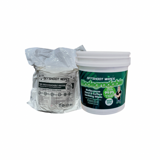 Offshoot Biodegradable Sanitising Wipes Bucket – 1,000 Eco Wet Wipes