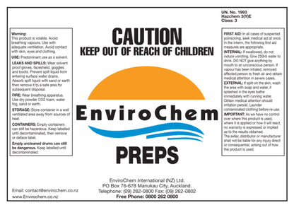 PREPS - Pre-Paint Solvent label