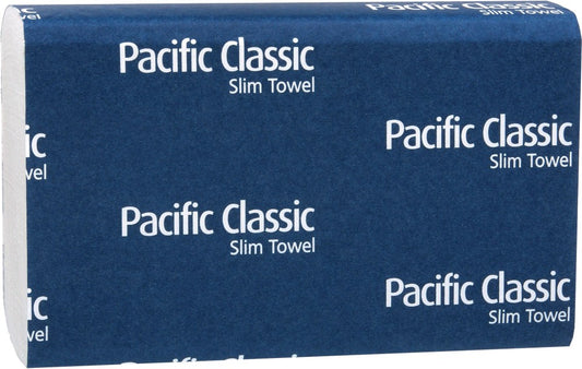 Pacific Classic Slim Towel White, 250 Sheets per pack - Carton of 16