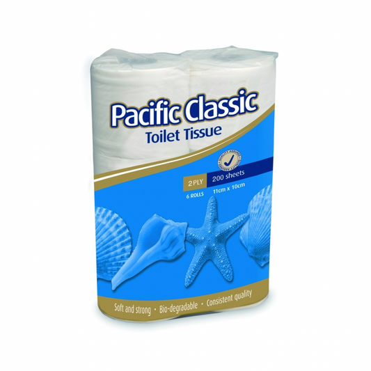 Pacific Classic C2200 Toilet Roll 2-Ply 200 Sheets - Carton of 48