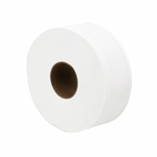 Pacific Deluxe DJ2 Jumbo Toilet Tissue 2 Ply, 300 Metres Per Roll White - Carton of 8 Rolls