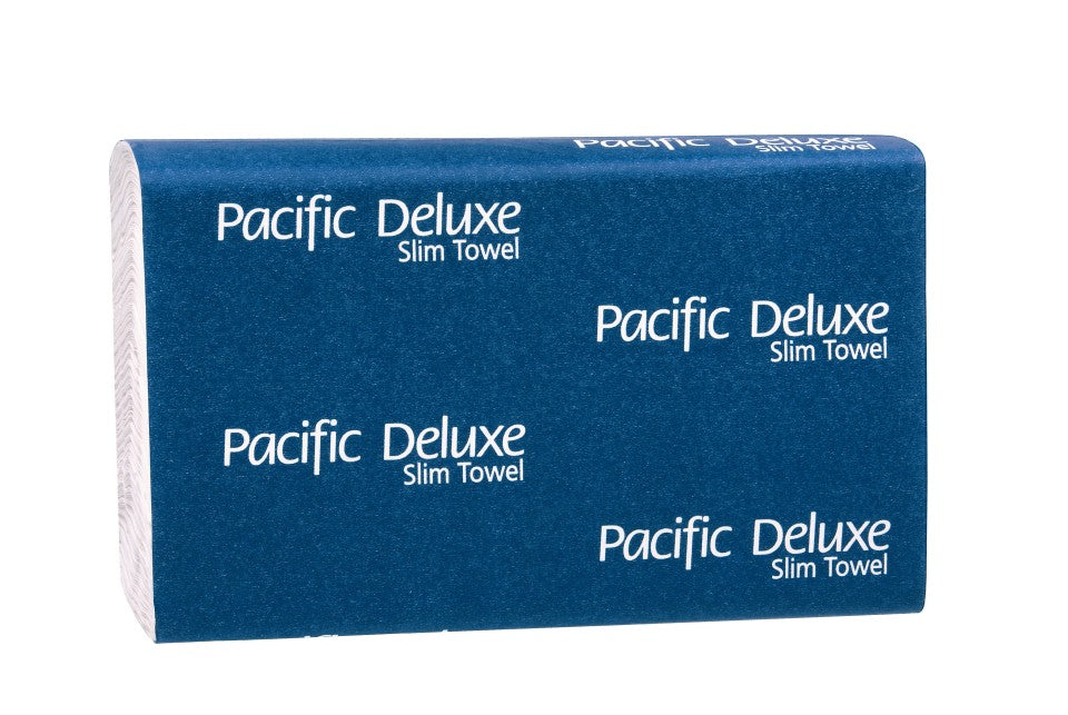 Pacific Deluxe Slim Towel, 200 Sheets per pack, White - Carton of 16
