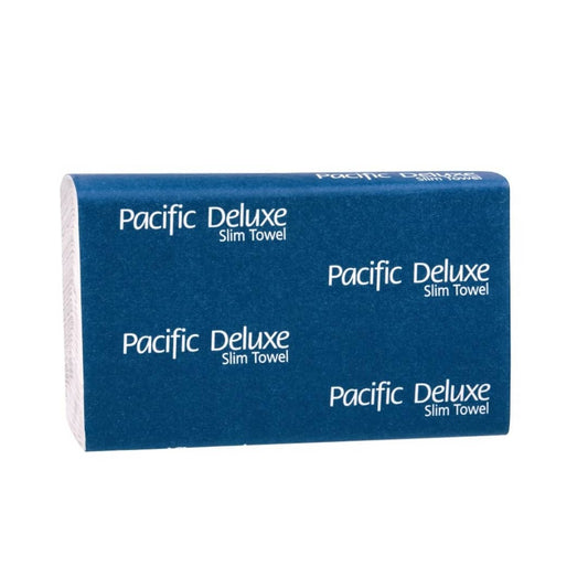 Pacific Deluxe Slim Towel, 200 Sheets per pack, White - Carton of 16