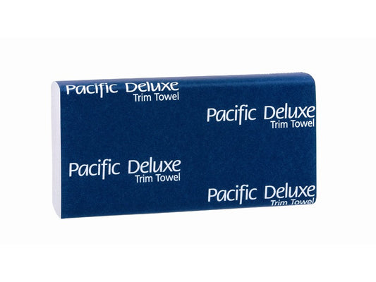 Pacific Deluxe Trim Hand Towel, 120 Sheets Per Pack, White - Carton of 20