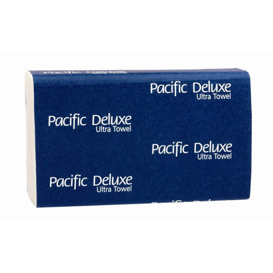 Pacific Deluxe Trim Hand Towel, 120 Sheets Per Pack, White - Carton of 20
