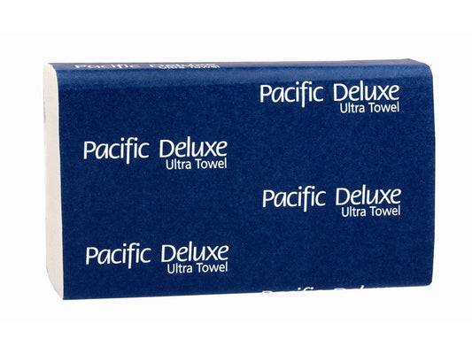 Pacific Deluxe Ultra Hand Towel,  150 Sheets per pack, White - Carton of 20