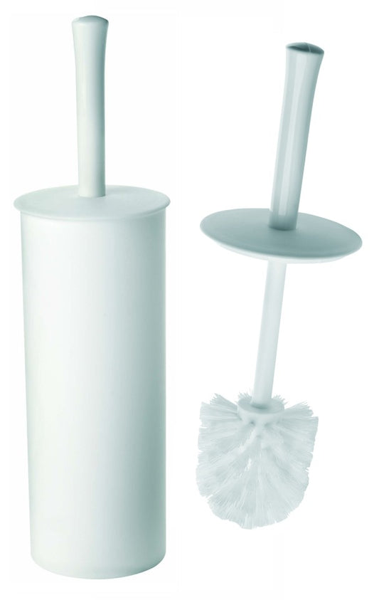 Raven Enclosed Toilet Brush Set - White