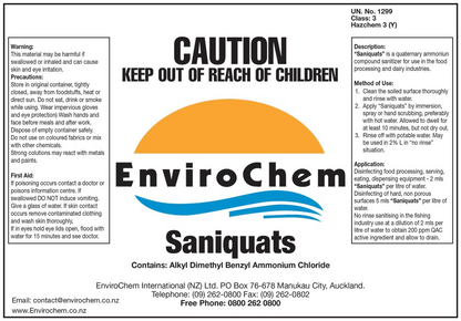 EnviroChem SANIQUATS – HIGHLY EFFECTIVE NON PERFUMED DISINFECTANT