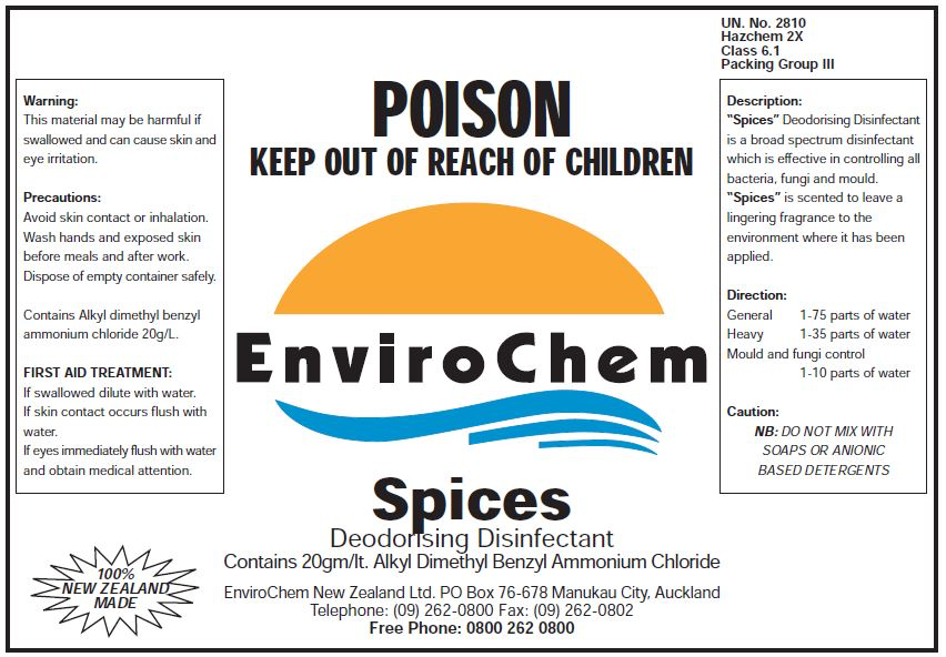 EnviroChem SPICES – Perfumed Disinfectant & Deodoriser