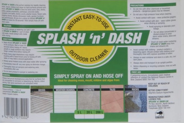 SPLASH ‘N’ DASH – INSTANT MOSS & MOULD KILLER FOR HARD SURFACE