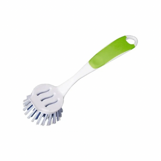 Sabco Soft Grip Round Dish Brush - White and Green