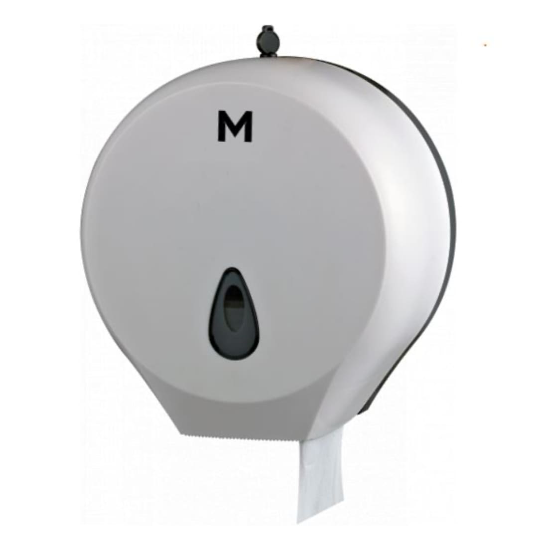 Single Jumbo Roll Dispenser - Silver 1 Roll Capacity