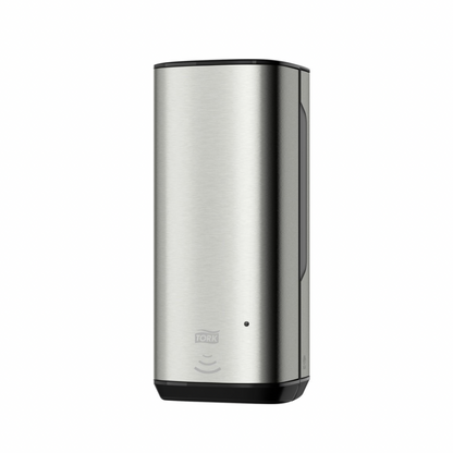 Stainless steel electronic device on a white background