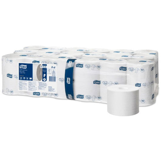 Tork 472585 Soft Coreless Mid-size Toilet Roll Premium T7 - Case of 36 Rolls