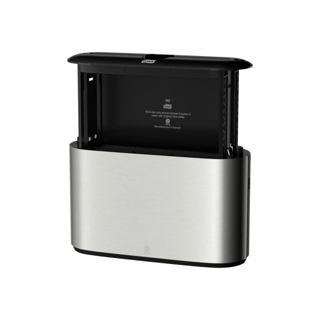 Tork Hand Towel Dispenser Xpress Multifold Countertop Image Design H2 Stainless Steel