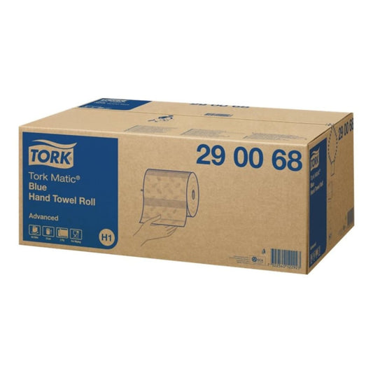 Tork Hand Towel Matic Advanced Roll 2 Ply 290068 H1 612 Sheets Blue - Carton of 6 Rolls