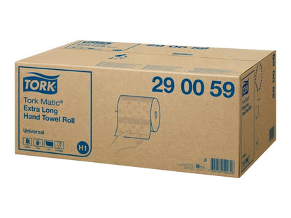 Tork Matic H1 Extra Long Hand Towel Roll 1 Ply White 280 meters per Roll 290059 - Carton of 6 Rolls