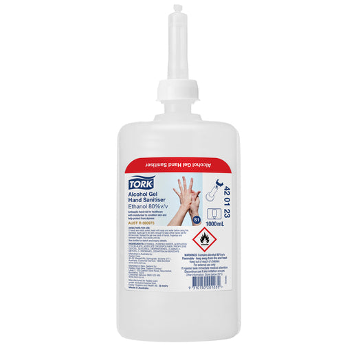 Tork S1 Gel Hand Sanitiser Alcohol Tga 420123 Premium 1L - Carton of 6