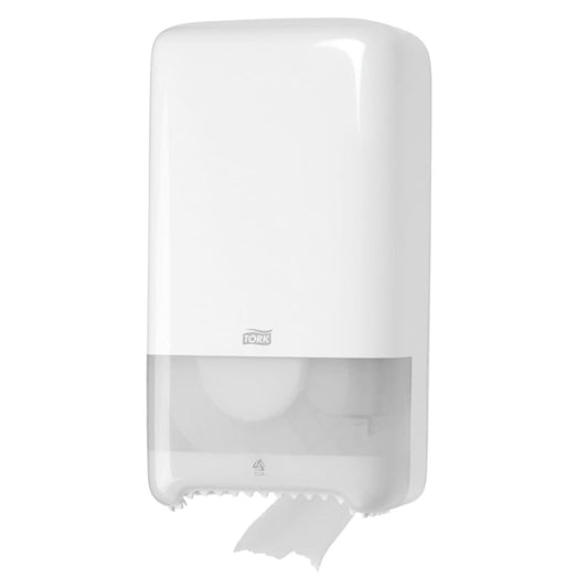 Tork T6 Twin Mid-Size Toilet Roll Dispenser White 557500