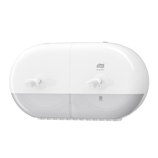 Tork T9 Smartone Twin Mini Elevation Toilet Roll Dispenser White 682000