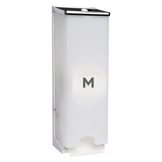 Vertical Toilet Roll Dispenser - White, 3 Roll Capacity