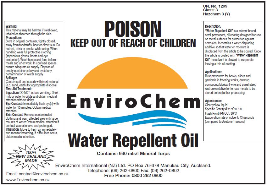 EnviroChem Water Repellent Oil – Water Displacing Liquid