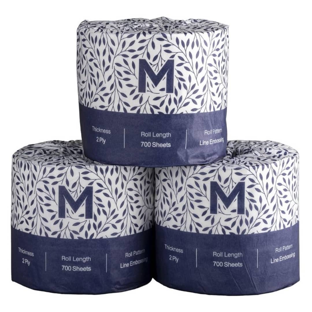 Wrapped Toilet Tissue Boxed - White, 2 Ply, 700 Sheets, FSC® Mix - 48 Rolls/Box