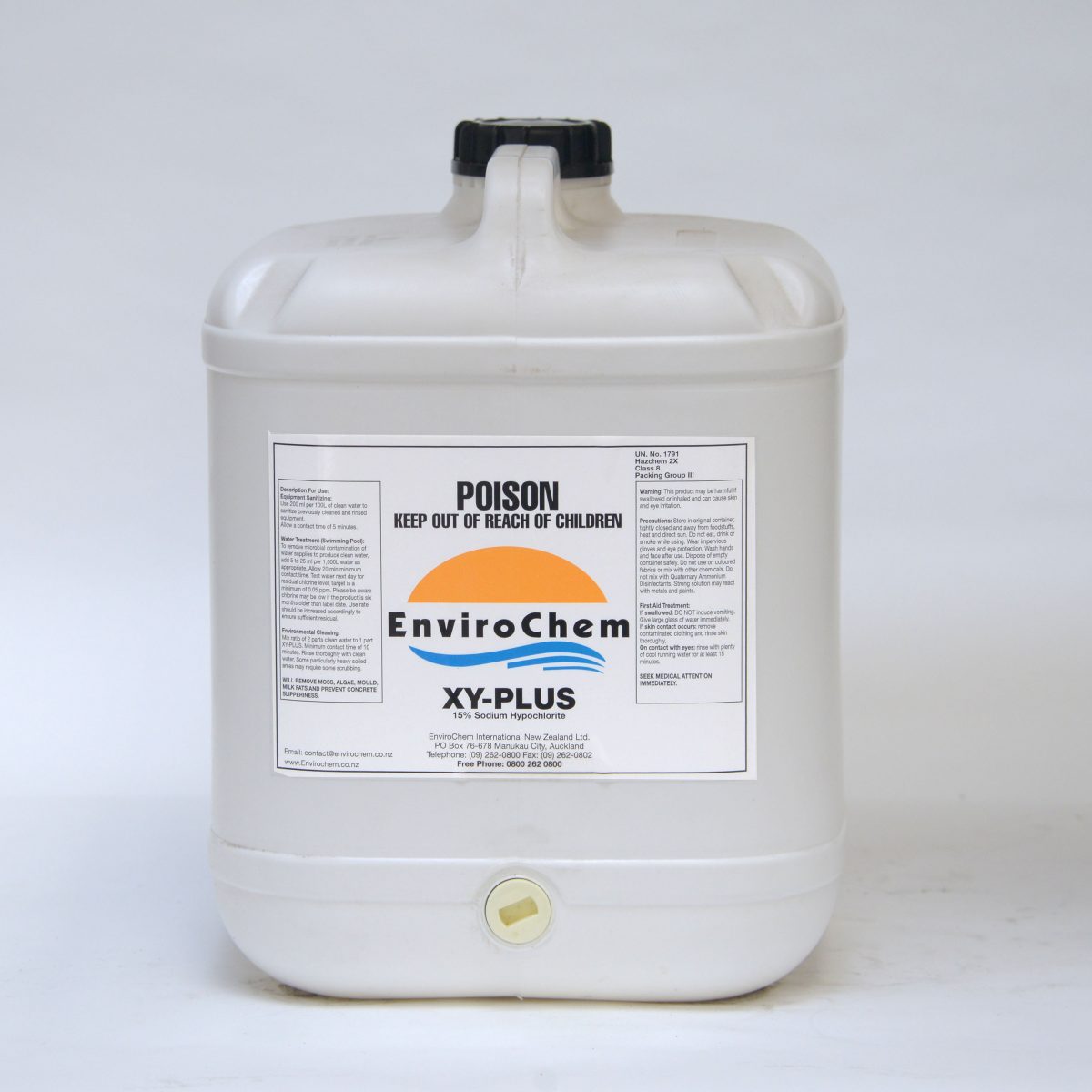 EnviroChem XY PLUS-15% Sodium Hypochlorite