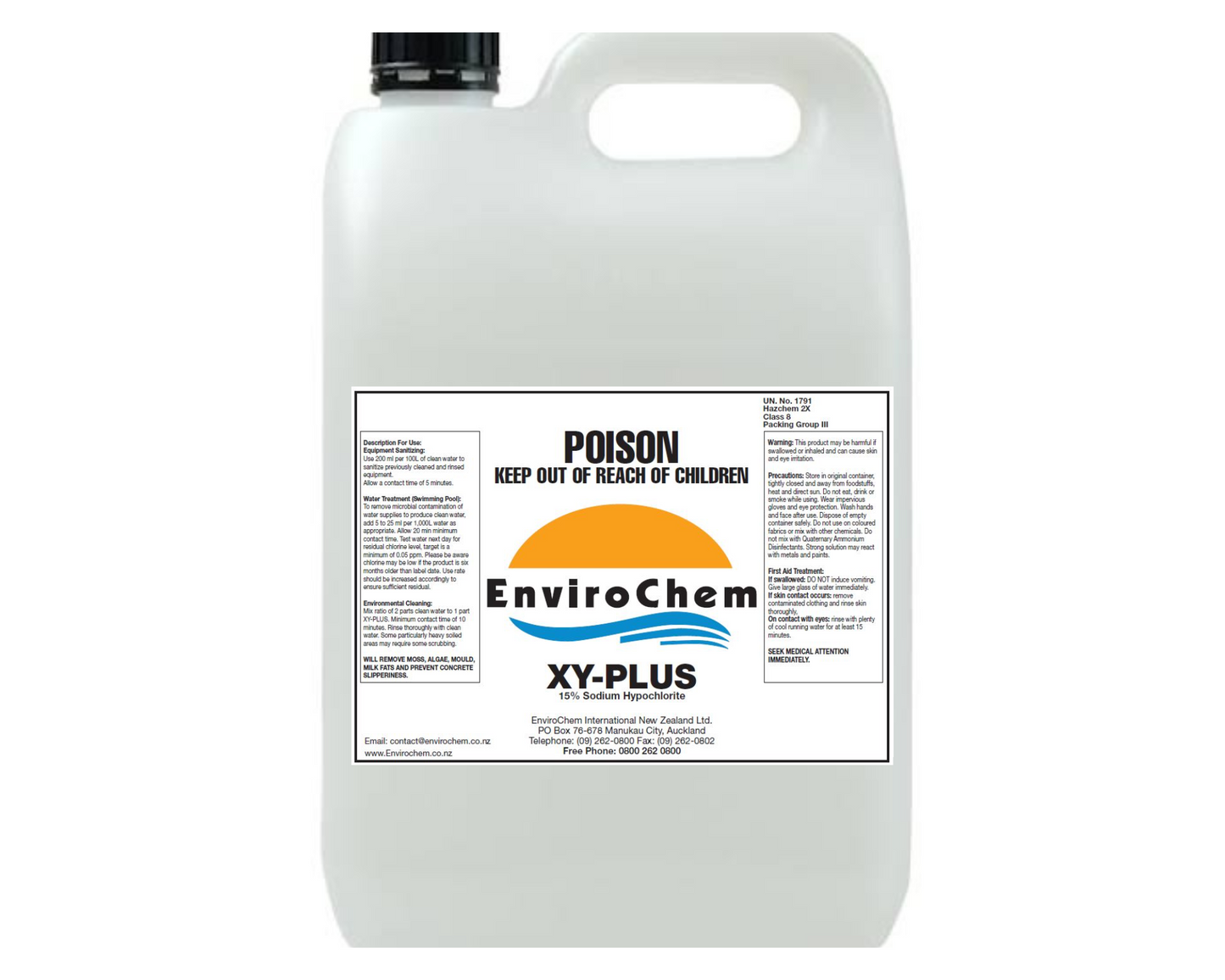 EnviroChem XY PLUS-15% Sodium Hypochlorite